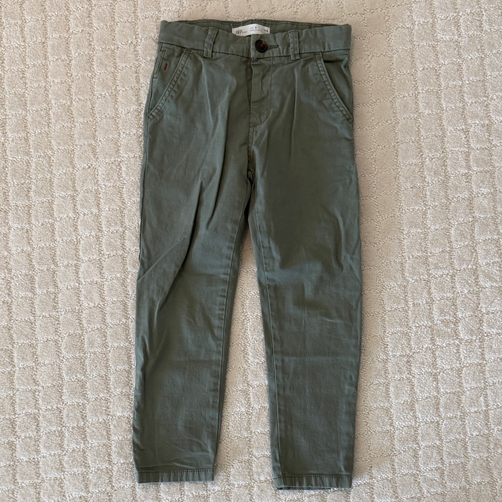 Zara Olive Green Kids Chino Pants